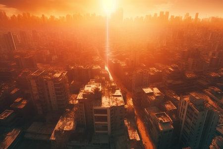 Apocalypse, fire and melting of planet earth. Global warming of the weather climate. A common problem. Save and protect planet earth, importance and necessity, ecologyの素材