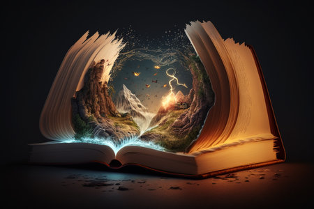 Reading the books opens the way to new stories, other worlds, fairy tales, fantasy novellas, and short stories. Abstraction and Imagination.Magic and Knowledge. paper pagesの素材