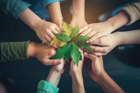 World Environment Day. conservation of nature. Responsibility for the development of the planet, pollution, salvation is in our human hands. Ecology, earth day, globe, natureの素材