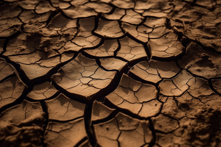 Drought, the problem of the future of the planet, water scarcity, heat, global warming. Effects of climate change such as desertification and droughts, arid, dehydrated, dead treesの素材