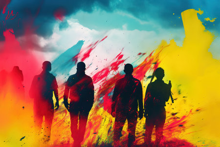 Independencia de Colombia, Colombia national day, independence holiday, banner poster postcard, patriotism, pride, authenticity official symbols and colors, July 20, backgroundの素材