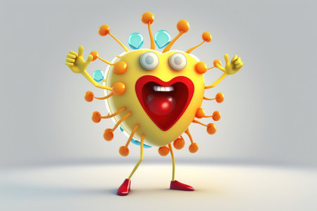 heart Cute cartoon healthy human anatomy internal organ character set with brain lung intestine heart kidney liver and stomach mascots. parts of living body organs in animated formの素材