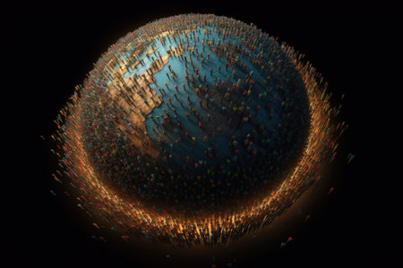 world population day. importance of understanding global population trends and their implications, Demographics, population. July 11thbHoliday. Awareness Of Global Populations Problemsの素材
