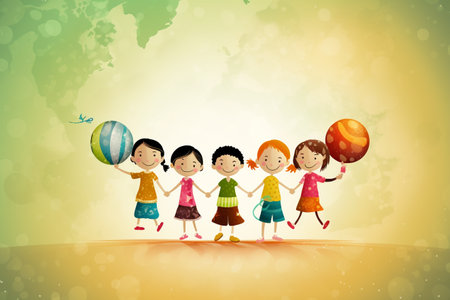 World friendship day, Support, help and youth community concept, Friendly and reciprocal attitudes, support for each other, respect, encouragement, group, smiley company, care enjoyment.の素材
