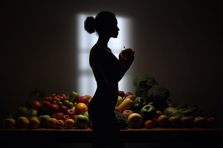 Healthy eating tips. food balance with proper nutrition proportions. Keto diet. Plan your meal. Ketones Healthy balanced food and dieting concept, fitness sport eat, nutrition. Ketosis. Generative AIの素材