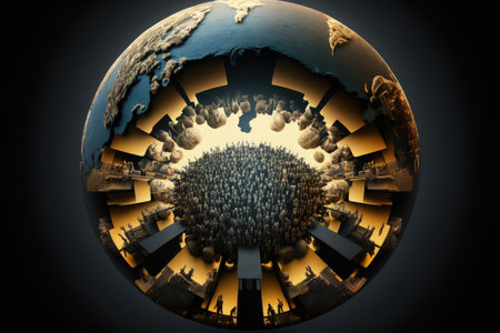 world population day. importance of understanding global population trends and their implications, Demographics, population. July 11thbHoliday. Awareness Of Global Populations Problemsの素材