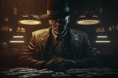 Banner for online casino, Texas club poker, poker, Las Vegas, gambling industry. Banner for App, mobile, desktop, tablet. Casino market, developers, concept virtual casino poker online. Generative AIの素材