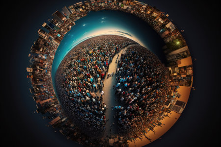 world population day. importance of understanding global population trends and their implications, Demographics, population. July 11thbHoliday. Awareness Of Global Populations Problemsの素材