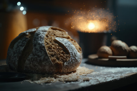 bakery products. Bread rolls. Fresh bread, wheat flour. Homemade food, creative photos, cereal products. natural organic. The main meal. Hot Assortmentの素材