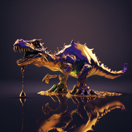 Dinosaurs. Extinct species of animals. Big strong toothy predators. Jurassic period. triceratops, T-rex, brontosaurus, pterodactyl stegosaurus pteranodon ceratosaurus, reptile.の素材