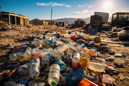Ocean pollution, environmental Oil and oil products, sewage, chemicals, heavy metals, radioactive waste, mercury, and plastics. Danger of marine life population, save the planet, ecological .の素材