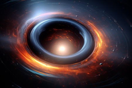 Black hole with nebula over colorful stars and cloud fields in outer space. abstract space. universe way hydrogen fiction nebula galaxy white earth cloud cosmic atmosphere explosion meteorite deepの素材