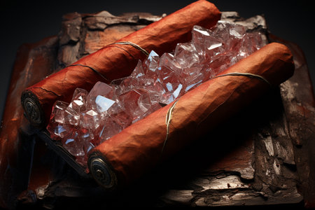 Cigar, cylindrical tobacco leaf twist, smoked, Cuban, tobacco smoking process, Smoking a twist, cigarettes in pure form, rolled tobacco, elegantly luxurious gentlemanly styleの素材