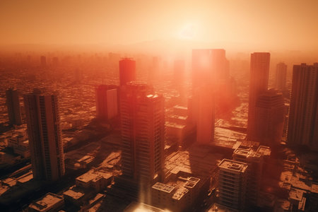 Global warming of the weather climate. A common problem. Save and protect planet earth, importance and necessity, ecologyの素材