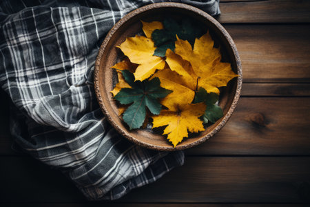 Autumn, branches of trees are flooded with scarlet, gold, scarlet. The earth is covered with a carpet of leaves. yellow coloring of leaves and grasses. banner postcard wallpapersの素材