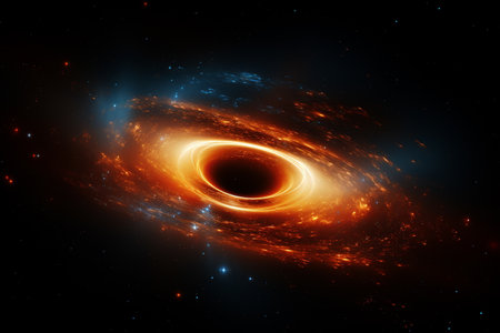 Black hole with nebula over colorful stars and cloud fields in outer space. abstract space. universe way hydrogen fiction nebula galaxy white earth cloud cosmic atmosphere explosion meteorite deepの素材