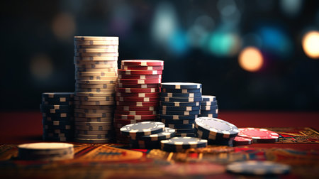 Casino cards roulette, gambling, nightlife, online casino, virtual poker, Texas Hold'em poker, karts gambling games, get lucky, gambling background banner tokensの素材