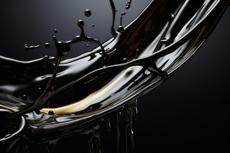 Gasoline oil, energy movement, gold liquid, oil refining industry, gold for profit, motor and car fluid mixture of flammable hydrocarbons combustible mixの素材