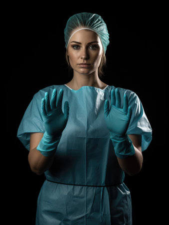 Nurse, hospital aid, caregiver. Patient care, outpatient clinic, patient care and assistance to the attending physician, medical organization, assistant and diagnosticianの素材