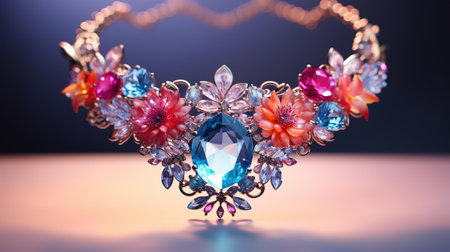 Jewel necklace, jouvillerie, neck ornament, costume jewelry , luxury luggage object, luxe giftの素材