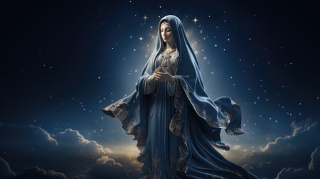 Mother of God in the Catholic religion, Madonna, religion faith Christianity Jesus Christ, saints holy. Virgen del Carmen, Blessed Virgin Mary, Our Lady Nossa Senhora do Carmoの素材