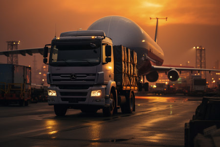 Export import of food transportation, logistics, delivery of cargo, storage and transportation of goods, agricultural products, delivery of wheat and other foodstuffsの素材