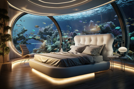 Future room design, modern layout, modernized house room, bedroom, alternative look and structure, geometry, abstract, future housing layout , simplicity creativity minimalism sophisticationの素材