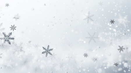 Winter, snowfall snow, cool season, snowy, beauty, white blanket of flakes, falling snowflakes, pleasant cold, copypace background text.の素材