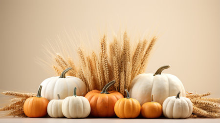 Thanksgiving, expressions of gratitude and appreciation, to God to the mother family for material prosperity and kind treatment, common and universal, pumpkin duck, festive dinnerの素材