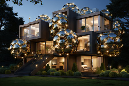 House of the Future. Alternative creative planning design architecture innovative modern modernized buildings. the skill and science of constructing, designing buildings and structuresの素材