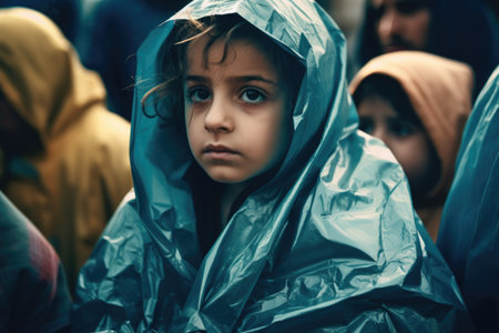 Emigrants refugees, people fleeing desperation, leaving their homes in search of a better life, border crossings, victims of war dictatorships, climate changeの素材