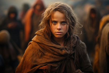 Emigrants refugees, people fleeing desperation, leaving their homes in search of a better life, border crossings, victims of war dictatorships, climate changeの素材