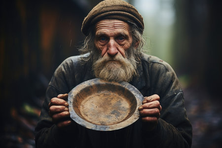 Poor, hungry. Problem of global significance, low level of society, social injustice, members of society in need of help. Poverty -stricken children and sick adultsの素材