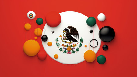Mexican Holiday, independence day for banner copy space, text Mexican Revolutionの素材