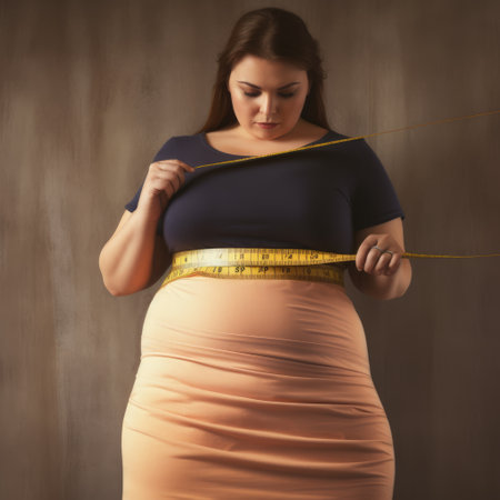 Overweight problem, poor diet, calorie-laden food, fast food cheeseburger burger, fat woman, obese persona, high calorie quick food, motivation to eat rich, fatty foods, dieting, new lifeの素材