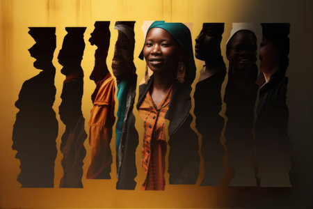 Social World Problem Discrimination, racism, ethical disagreement, stop bullying, racial prejudice, skin color, hate speech, second class division.の素材