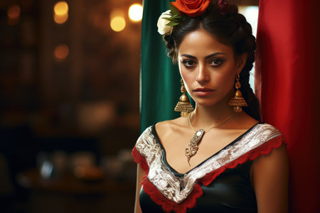 Mexican Holiday, independence day for banner copy space, text Mexican Revolutionの素材