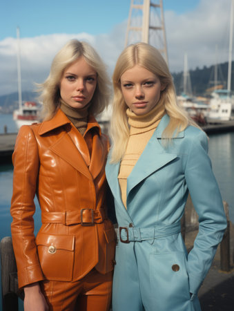 Vintage Retro style, fashion clothing, 1970s fashion, Bellbottoms 70s, hipsters, bell bottom pants, frayed jeans, midi skirts, maxi dresses, tie-dye, peasant blouses, and ponchosの素材