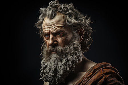 Socrates, ancient Greek philosopher, teacher thinker, ancient Greece, teachers writer, Athens antique.の素材