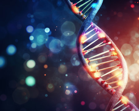 Unraveling the mysteries of dna: exploring its structure, function, and impact on genetics and biotechnology, microscopic world and genetic significanceの素材