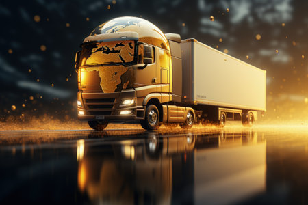 Export import of food transportation, logistics, delivery of cargo, storage and transportation of goods, agricultural products, delivery of wheat and other foodstuffsの素材