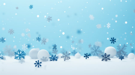 Winter, snowfall snow, cool season, snowy, beauty, white blanket of flakes, falling snowflakes, pleasant cold, copypace background text.の素材
