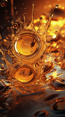 Motor oil in the mechanism of a car engine: care for durability and efficiency. car engine with lubricant oil on repairing. Concept of lubricated motor oil.の素材