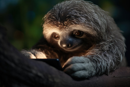 Whimsical world imagining animals in human roles playful anthropomorphic scenes and comical wildlife in human situations surreal and amusing animal behavior. animals living like humansの素材