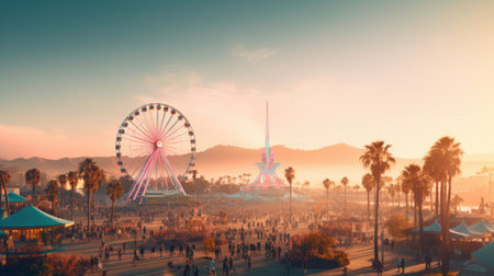 Happy cali fair colombia. Lively celebration at la feria de cali: a kaleidoscope of Colombian culture, salsa rhythms, and vibrant traditions in a festive and joyous atmosphereの素材