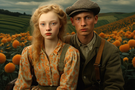 The hearty soul of the village: a portrait of a profound person who radiates the warmth and authenticity of village life in exquisite images. Rural lookの素材