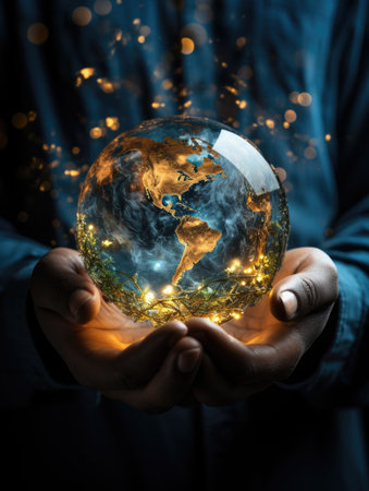 Earth hour: a global call to action for environmental awareness, unity, and energy conservation, symbolizing a collective commitment to a sustainable and eco-friendly future for our planetの素材