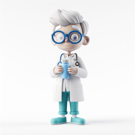 Virtual healing: a 3d character doctor in digital healthcare, combining expertise, compassion, and innovative medical solutions for a virtual and interactive approach to well-beingの素材