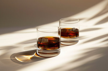 Whiskey Scotch Brandy Alcoholic beverage, relaxation and recreation, luxury elegance rich tapestry of flavors, crafting an intoxicating elixir.の素材