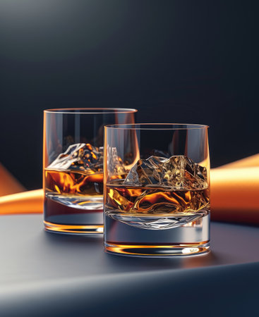 Whiskey Scotch Brandy Alcoholic beverage, relaxation and recreation, luxury elegance rich tapestry of flavors, crafting an intoxicating elixir.の素材